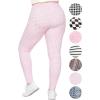 image:imageSTRETCH IS COMFORT Womens and Plus Size Oh So Soft Knee amp Full Length Leggings  Lots of Prints  Adult Sizes S7XPink Gingham