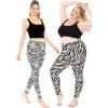 image:imageSTRETCH IS COMFORT Womens and Plus Size Oh So Soft Knee amp Full Length Leggings  Lots of Prints  Adult Sizes S7XZebra