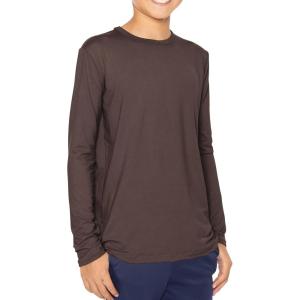 image:imageSTRETCH IS COMFORT Boys Oh So Soft Long Sleeve Top Crew Neck  416Brown