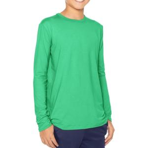 image:imageSTRETCH IS COMFORT Boys Oh So Soft Long Sleeve Top Crew Neck  416Kelly Green