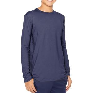 image:imageSTRETCH IS COMFORT Boys Oh So Soft Long Sleeve Top Crew Neck  416Navy Blue