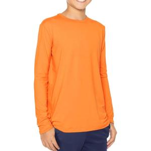 image:imageSTRETCH IS COMFORT Boys Oh So Soft Long Sleeve Top Crew Neck  416Orange