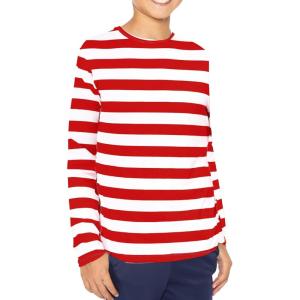 image:imageSTRETCH IS COMFORT Boys Oh So Soft Long Sleeve Top Crew Neck  416Red White Stripes