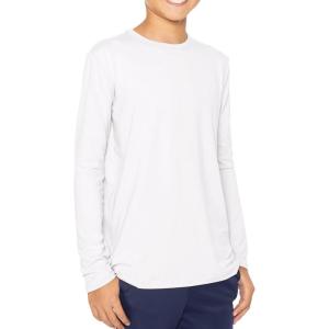 image:imageSTRETCH IS COMFORT Boys Oh So Soft Long Sleeve Top Crew Neck  416White