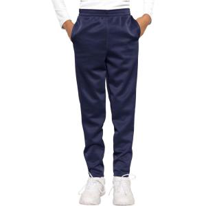 image:imageSTRETCH IS COMFORT Boys Slim Fit Jogger Play Pants  Soft PullOn Lounge Bottoms  Everyday School or Playwear  XSXLNavy Blue