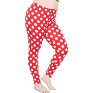 image:imageSTRETCH IS COMFORT Womens and Plus Size Oh So Soft Knee amp Full Length Leggings  Lots of Prints  Adult Sizes S7XRed White Polka Dot