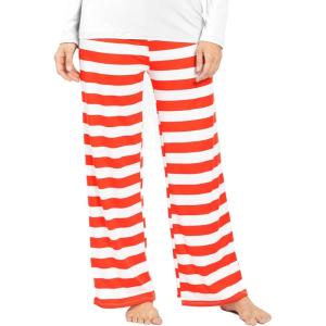 image:imageSTRETCH IS COMFORT Womens and Plus Size Oh So Soft Knee amp Full Length Leggings  Lots of Prints  Adult Sizes S7XRed White Stripes Straight Leg