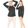 image:imageSTRETCH IS COMFORT Womens and Plus Oh So Soft Long Sleeve Crew Neck Top  Small  3XBlack