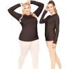 image:imageSTRETCH IS COMFORT Womens and Plus Oh So Soft Long Sleeve Crew Neck Top  Small  3XBrown