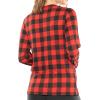 image:imageSTRETCH IS COMFORT Womens and Plus Oh So Soft Long Sleeve Crew Neck Top  Small  3XRed Buffalo Plaid