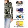 image:imageSTRETCH IS COMFORT Womens and Plus Oh So Soft Long Sleeve Crew Neck Top  Small  3XRed Reindeer