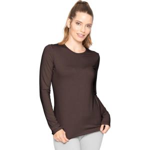 image:imageSTRETCH IS COMFORT Womens and Plus Oh So Soft Long Sleeve Crew Neck Top  Small  3XBrown