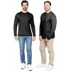 image:imageSTRETCH IS COMFORT Mens Oh So Soft Long Sleeve Top Crew Neck and Turtleneck  Small  3XBlack