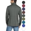 image:imageSTRETCH IS COMFORT Mens Oh So Soft Long Sleeve Top Crew Neck and Turtleneck  Small  3XCharcoal Gray