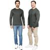 image:imageSTRETCH IS COMFORT Mens Oh So Soft Long Sleeve Top Crew Neck and Turtleneck  Small  3XCharcoal Gray