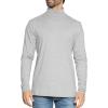 image:imageSTRETCH IS COMFORT Mens Oh So Soft Long Sleeve Top Crew Neck and Turtleneck  Small  3XHeather Gray