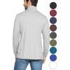 image:imageSTRETCH IS COMFORT Mens Oh So Soft Long Sleeve Top Crew Neck and Turtleneck  Small  3XHeather Gray