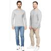 image:imageSTRETCH IS COMFORT Mens Oh So Soft Long Sleeve Top Crew Neck and Turtleneck  Small  3XHeather Gray