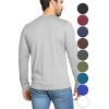 image:imageSTRETCH IS COMFORT Mens Oh So Soft Long Sleeve Top Crew Neck and Turtleneck  Small  3XHeather Gray