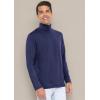 image:imageSTRETCH IS COMFORT Mens Oh So Soft Long Sleeve Top Crew Neck and Turtleneck  Small  3XNavy Blue