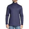 image:imageSTRETCH IS COMFORT Mens Oh So Soft Long Sleeve Top Crew Neck and Turtleneck  Small  3XNavy Blue