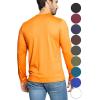 image:imageSTRETCH IS COMFORT Mens Oh So Soft Long Sleeve Top Crew Neck and Turtleneck  Small  3XOrange