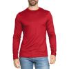 image:imageSTRETCH IS COMFORT Mens Oh So Soft Long Sleeve Top Crew Neck and Turtleneck  Small  3XRed