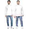 image:imageSTRETCH IS COMFORT Mens Oh So Soft Long Sleeve Top Crew Neck and Turtleneck  Small  3XWhite