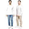 image:imageSTRETCH IS COMFORT Mens Oh So Soft Long Sleeve Top Crew Neck and Turtleneck  Small  3XWhite