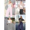 image:imageSTRETCH IS COMFORT Womens amp Plus Size Relaxed Fit Cotton Wide Leg Pants with Pockets  Soft Ankle Length  S5XLHeather Gray