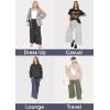 image:imageSTRETCH IS COMFORT Womens amp Plus Size Relaxed Fit Cotton Wide Leg Pants with Pockets  Soft Ankle Length  S5XLHeather Gray