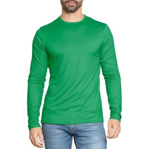 image:imageSTRETCH IS COMFORT Mens Oh So Soft Long Sleeve Top Crew Neck and Turtleneck  Small  3XKelly Green
