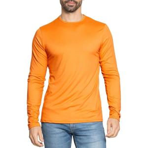image:imageSTRETCH IS COMFORT Mens Oh So Soft Long Sleeve Top Crew Neck and Turtleneck  Small  3XOrange