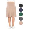 image:imageSTRETCH IS COMFORT Girls Knee to Midi Length Aline Skirt with Builtin Shorts or Leggings  Size 416Beige