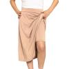 image:imageSTRETCH IS COMFORT Girls Knee to Midi Length Aline Skirt with Builtin Shorts or Leggings  Size 416Beige