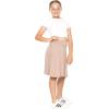 image:imageSTRETCH IS COMFORT Girls Knee to Midi Length Aline Skirt with Builtin Shorts or Leggings  Size 416Beige