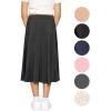 image:imageSTRETCH IS COMFORT Girls Knee to Midi Length Aline Skirt with Builtin Shorts or Leggings  Size 416Black