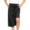 image:imageSTRETCH IS COMFORT Girls Knee to Midi Length Aline Skirt with Builtin Shorts or Leggings  Size 416Black