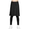 image:imageSTRETCH IS COMFORT Girls Knee to Midi Length Aline Skirt with Builtin Shorts or Leggings  Size 416Black