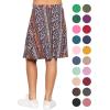 image:imageSTRETCH IS COMFORT Girls Knee to Midi Length Aline Skirt with Builtin Shorts or Leggings  Size 416Boho Natural Floral