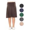 image:imageSTRETCH IS COMFORT Girls Knee to Midi Length Aline Skirt with Builtin Shorts or Leggings  Size 416Brown