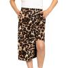 image:imageSTRETCH IS COMFORT Girls Knee to Midi Length Aline Skirt with Builtin Shorts or Leggings  Size 416Brown Leopard