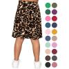 image:imageSTRETCH IS COMFORT Girls Knee to Midi Length Aline Skirt with Builtin Shorts or Leggings  Size 416Brown Leopard