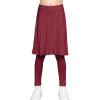image:imageSTRETCH IS COMFORT Girls Knee to Midi Length Aline Skirt with Builtin Shorts or Leggings  Size 416Burgundy