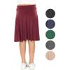 image:imageSTRETCH IS COMFORT Girls Knee to Midi Length Aline Skirt with Builtin Shorts or Leggings  Size 416Burgundy
