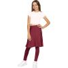 image:imageSTRETCH IS COMFORT Girls Knee to Midi Length Aline Skirt with Builtin Shorts or Leggings  Size 416Burgundy