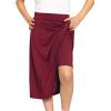 image:imageSTRETCH IS COMFORT Girls Knee to Midi Length Aline Skirt with Builtin Shorts or Leggings  Size 416Burgundy