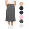 image:imageSTRETCH IS COMFORT Girls Knee to Midi Length Aline Skirt with Builtin Shorts or Leggings  Size 416Charcoal Gray