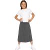 image:imageSTRETCH IS COMFORT Girls Knee to Midi Length Aline Skirt with Builtin Shorts or Leggings  Size 416Charcoal Gray