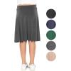 image:imageSTRETCH IS COMFORT Girls Knee to Midi Length Aline Skirt with Builtin Shorts or Leggings  Size 416Charcoal Gray